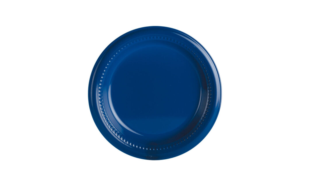 Plato Plástico Color 23.0 cm Azul Vivo – Pq x 12 un / CJ x 480 un - Imagen 2