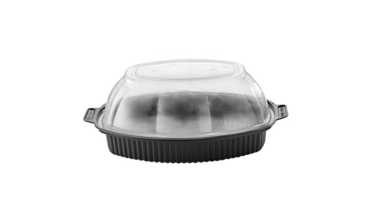 Base Negra Con Domo Transp PP para Roaster. Uso Microondas CJx100Un