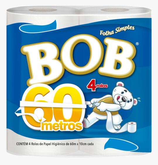 4 Rollos de Papel Higiénico hoja simple 60m CJx16Un