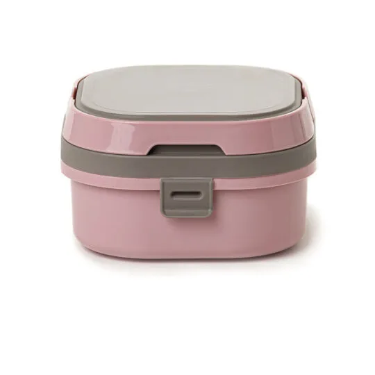 Contenedor 2 divisiones 0,66L Rosado – 12 Unidades