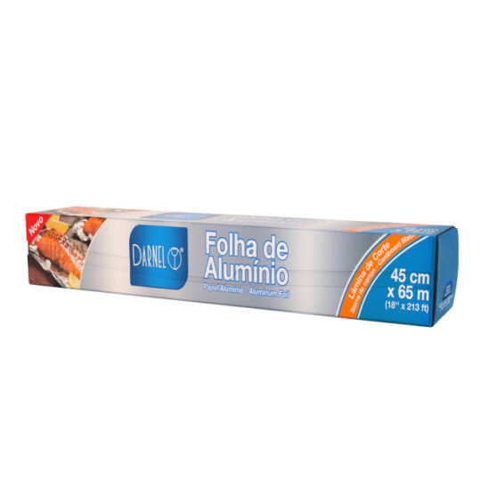 Papel Aluminio 45cm x 65m Con Sierra – 9 Unidades