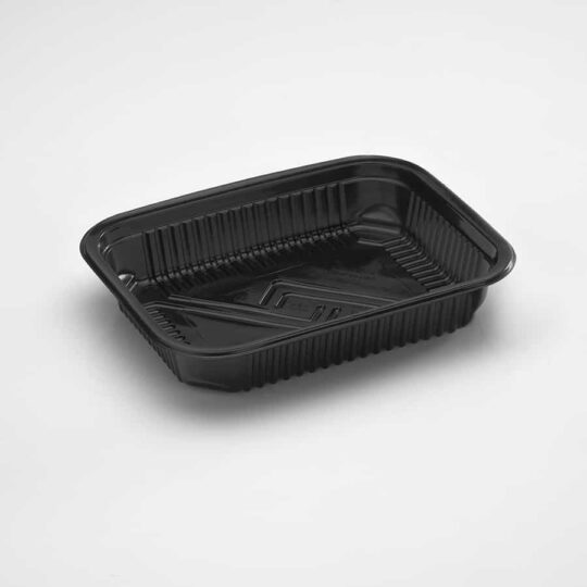 Bandeja 915cc rectangular Base Negra c/tapa