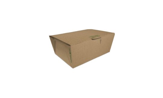 Mocha White Darnel Naturals® 26 oz Take Out Box – Pk x 50 ea / CS x 450 ea