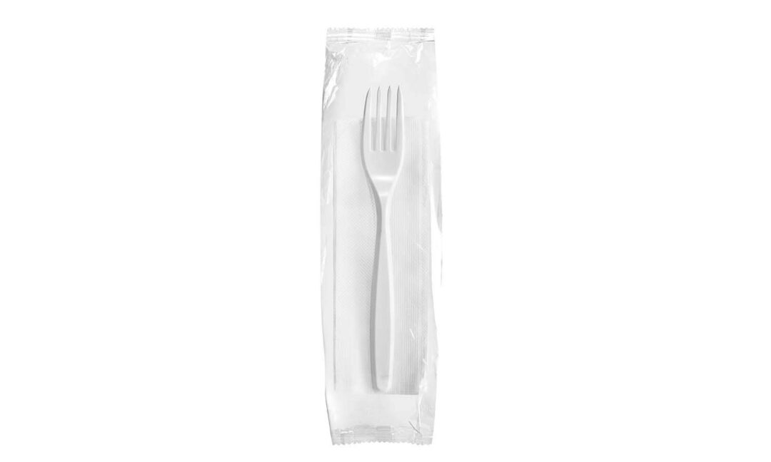 SET BISTRO Blanco Servilleta y Tenedor