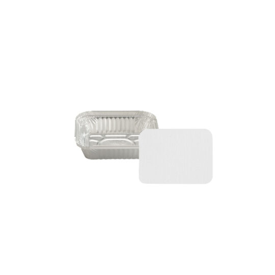 Molde de Aluminio 8 oz con Tapa de Cartón Aluminizado