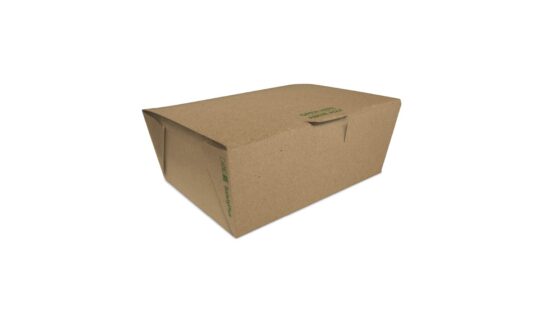 Mocha Darnel Naturals® 45 oz SafetyPlus Take Out Box – Pk x 50 ea / CS x 200 ea