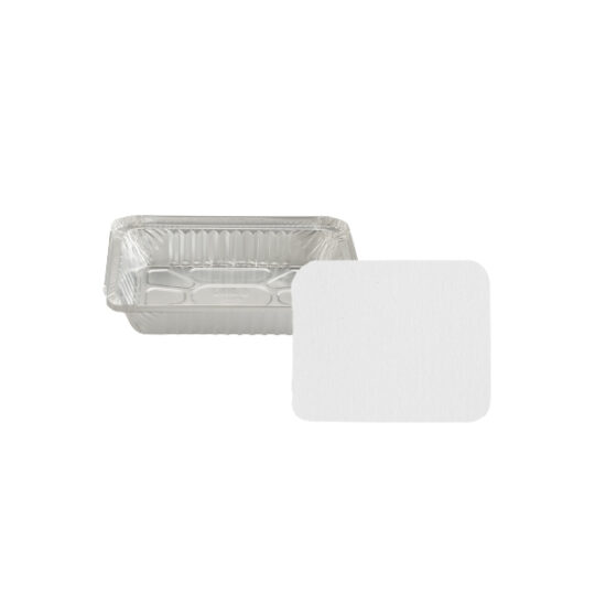 Molde Aluminio 24 oz con Tapa de Cartón Aluminizado – 50 unidades
