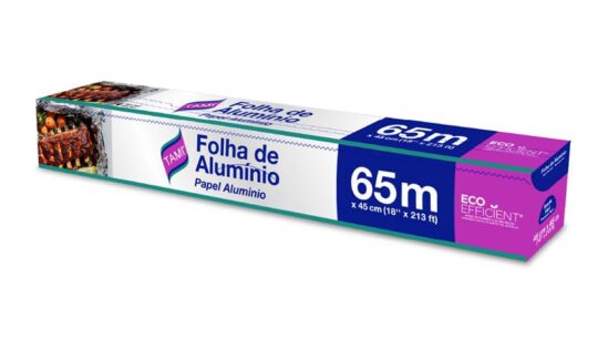 Papel Aluminio Tami 45cm x 65m Con Sierra – 9 Unidades