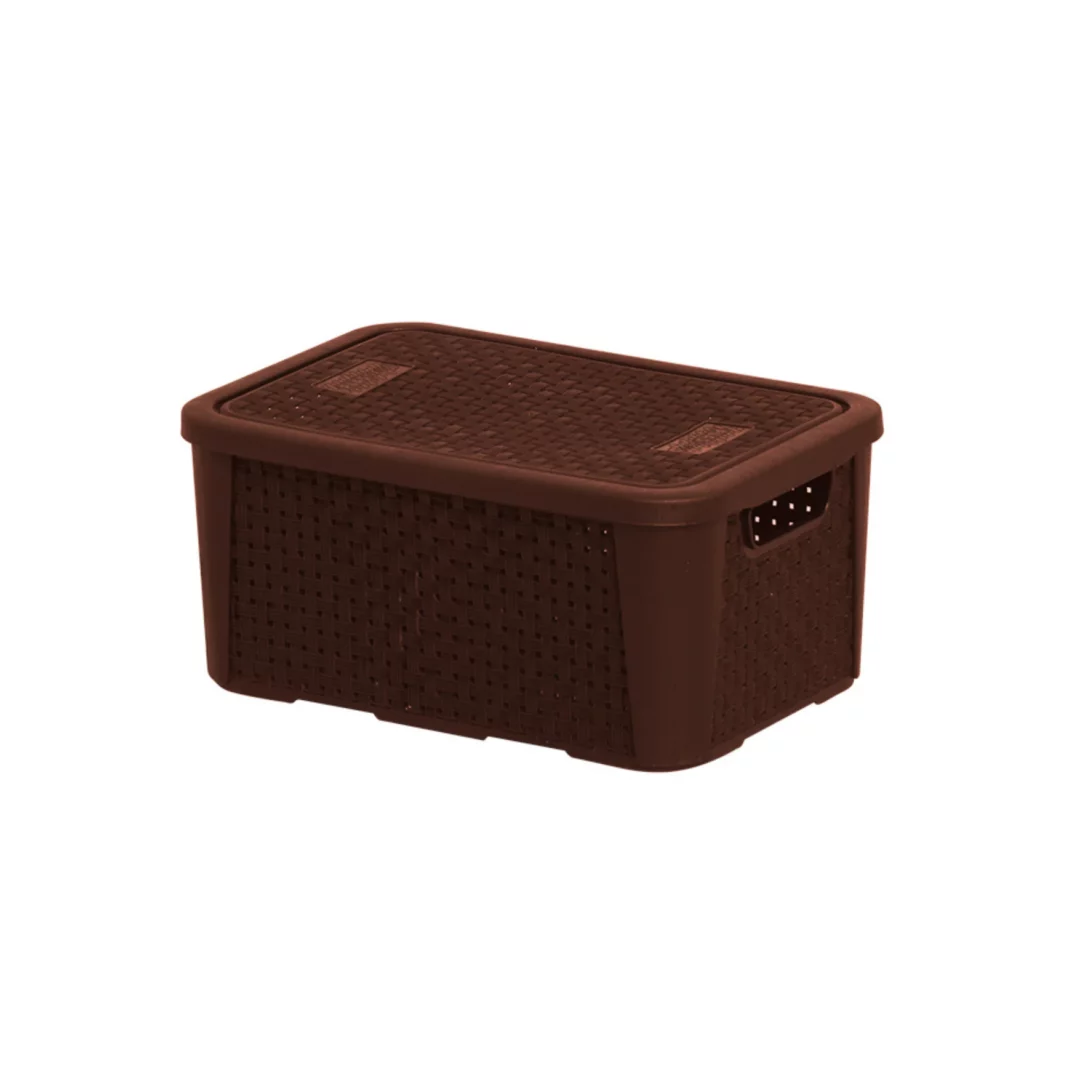 Caja Rattan 2.5 L Tabaco CJx12Un