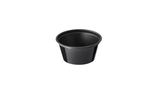 Copa Souffle 2 oz Negra con Tapa – 800 un