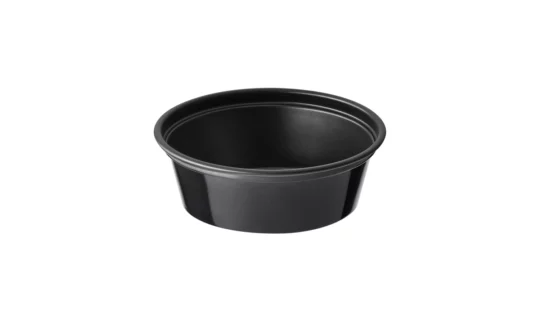 Copa Soufflé 3 oz Negro con Tapa Cristal – 800 un